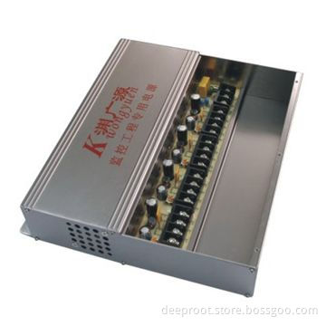 12V/12A 144W Centralized CCTV Power Supply with Adjustable Voltage and 8-channel Output